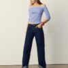 Maglione aderente a righe in maglia Maglione aderente a righe in maglia