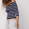 Maglione aderente a righe in maglia Maglione aderente a righe in maglia