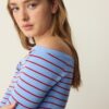 Maglione aderente a righe in maglia Maglione aderente a righe in maglia