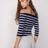 Maglione aderente a righe in maglia Maglione aderente a righe in maglia