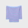Maglione aderente a righe in maglia Maglione aderente a righe in maglia
