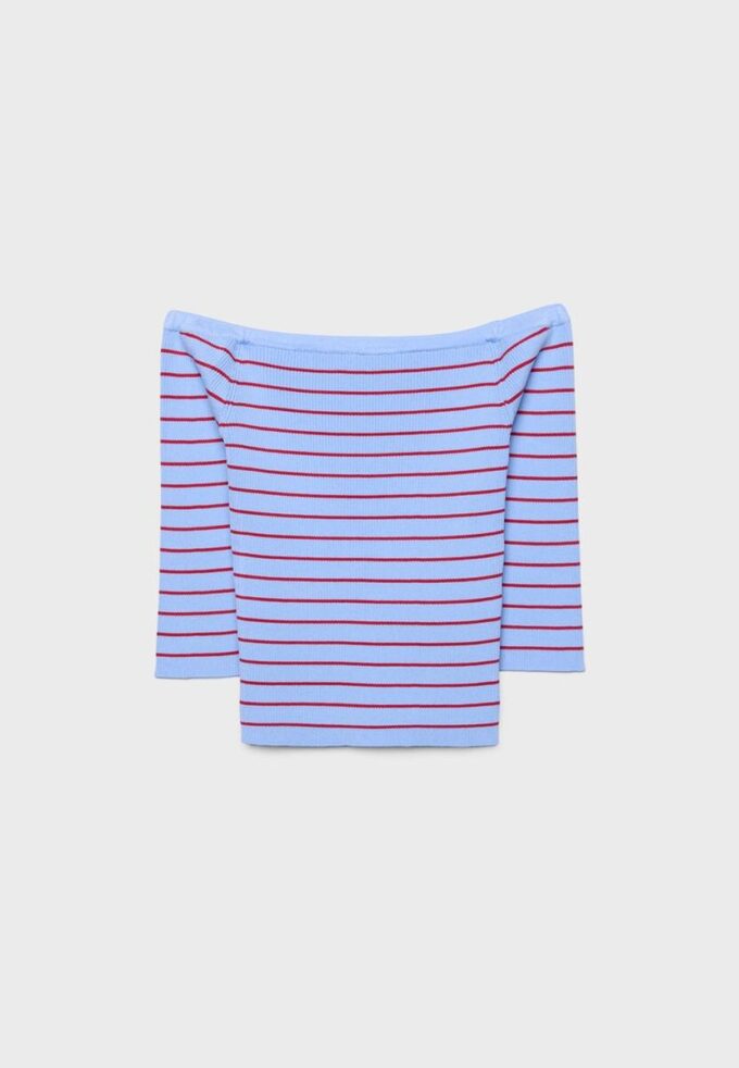 Maglione aderente a righe in maglia Maglione aderente a righe in maglia