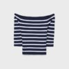Maglione aderente a righe in maglia Maglione aderente a righe in maglia