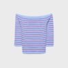Maglione aderente a righe in maglia Maglione aderente a righe in maglia