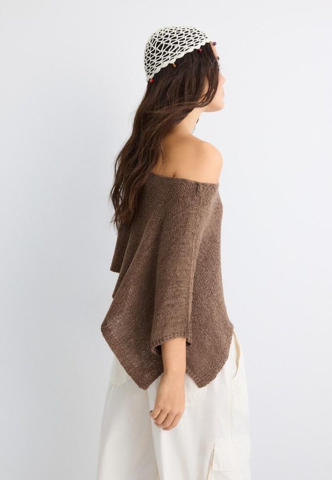 Maglione basic a coprispalle