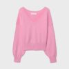 Maglione con scollo a V e maniche a pipistrello Maglione con scollo a V e maniche a pipistrello