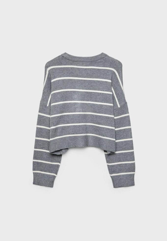 Maglione corto a righe