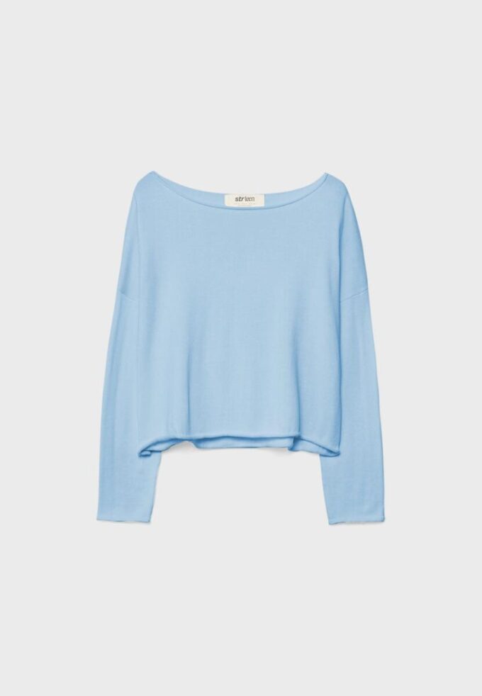 Maglione corto con scollo a barchetta Maglione corto con scollo a barchetta