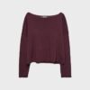 Maglione corto con scollo a barchetta Maglione corto con scollo a barchetta