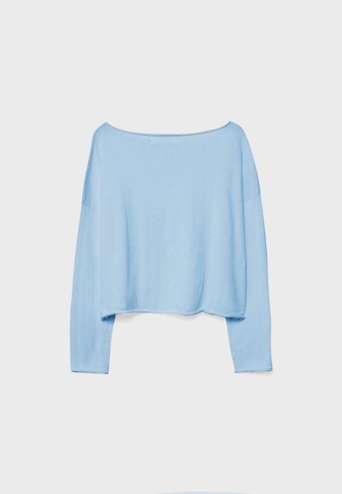 Maglione corto con scollo a barchetta Maglione corto con scollo a barchetta