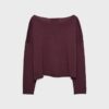 Maglione corto con scollo a barchetta Maglione corto con scollo a barchetta