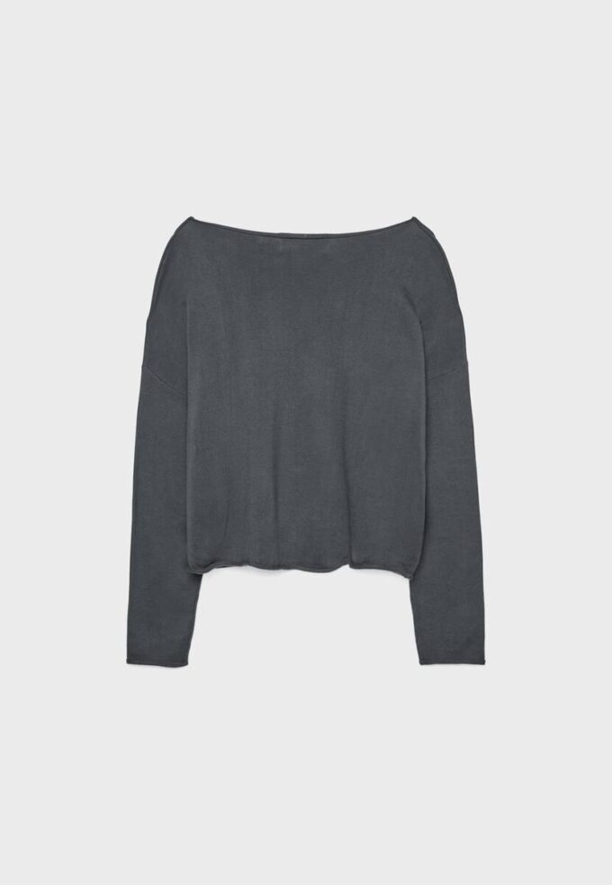 Maglione corto con scollo a barchetta Maglione corto con scollo a barchetta
