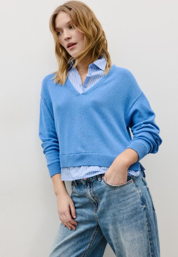 Maglione in maglia a due tessuti Maglione in maglia a due tessuti