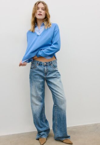 Maglione in maglia a due tessuti