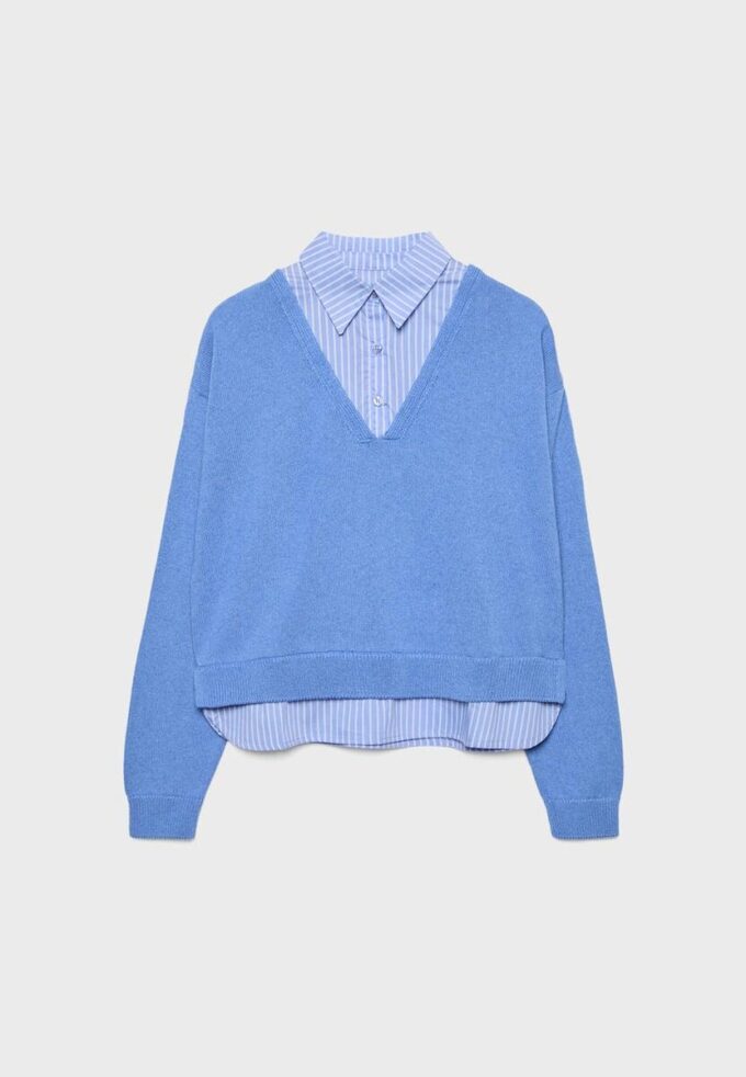 Maglione in maglia a due tessuti Maglione in maglia a due tessuti