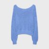 Maglione in maglia a rete con scollo a barchetta Maglione in maglia a rete con scollo a barchetta