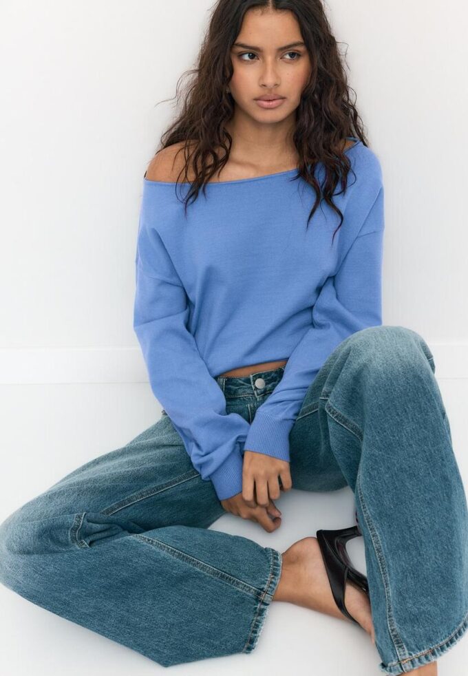 Maglione in maglia asimmetrico