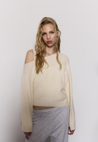 Maglione in maglia asimmetrico