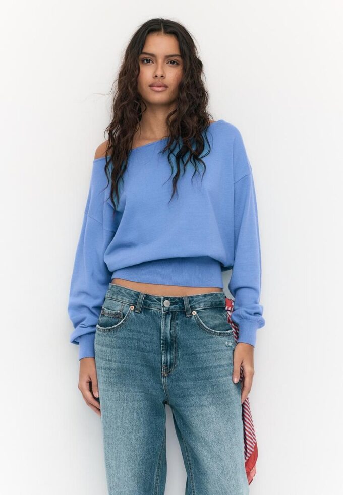 Maglione in maglia asimmetrico