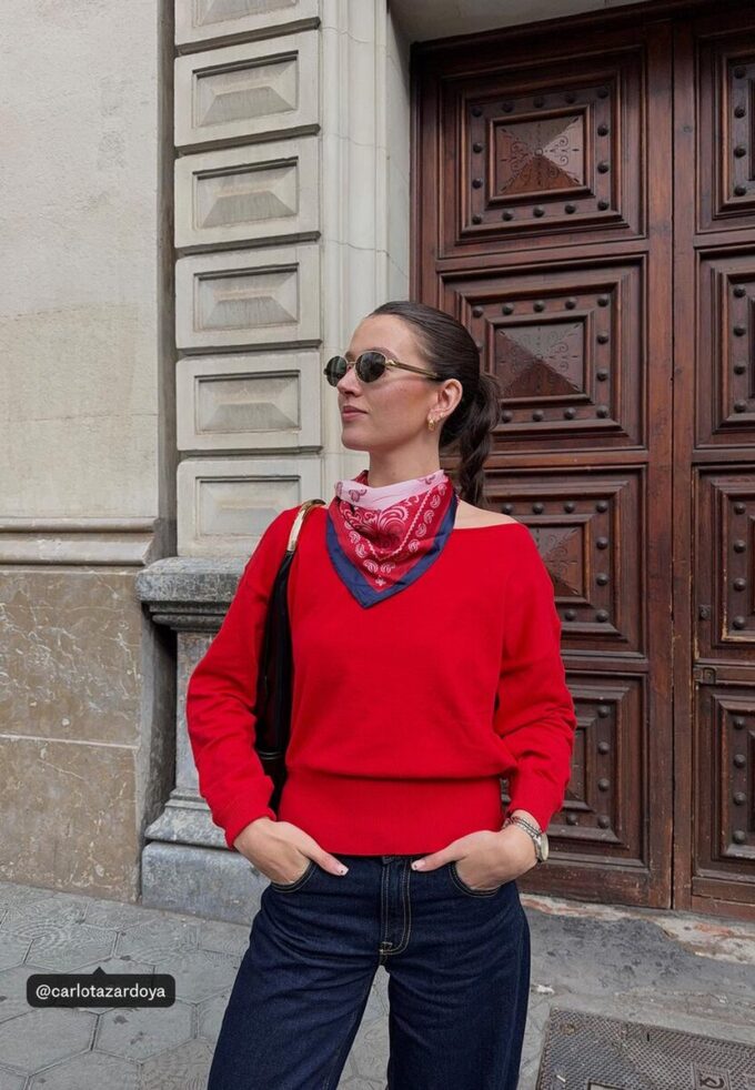 Maglione in maglia asimmetrico Maglione in maglia asimmetrico