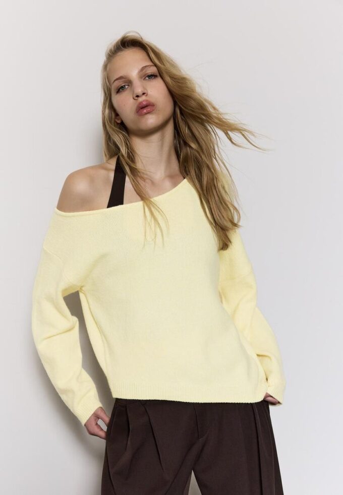 Maglione in maglia asimmetrico Maglione in maglia asimmetrico