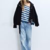 Maglione in maglia con scollo a barchetta