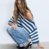 Maglione in maglia con scollo a barchetta