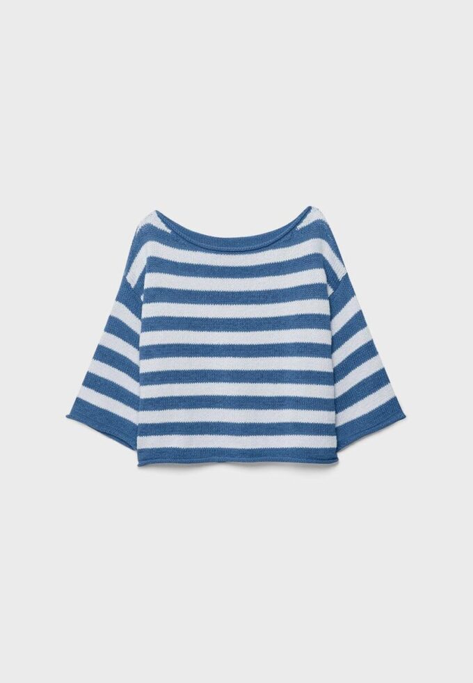 Maglione in maglia con scollo a barchetta