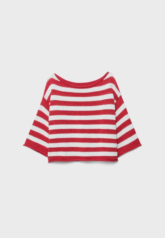 Maglione in maglia con scollo a barchetta Maglione in maglia con scollo a barchetta