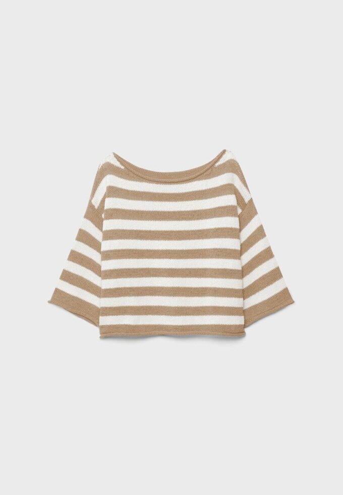 Maglione in maglia con scollo a barchetta Maglione in maglia con scollo a barchetta
