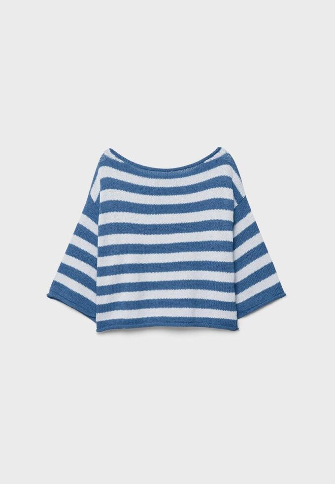 Maglione in maglia con scollo a barchetta