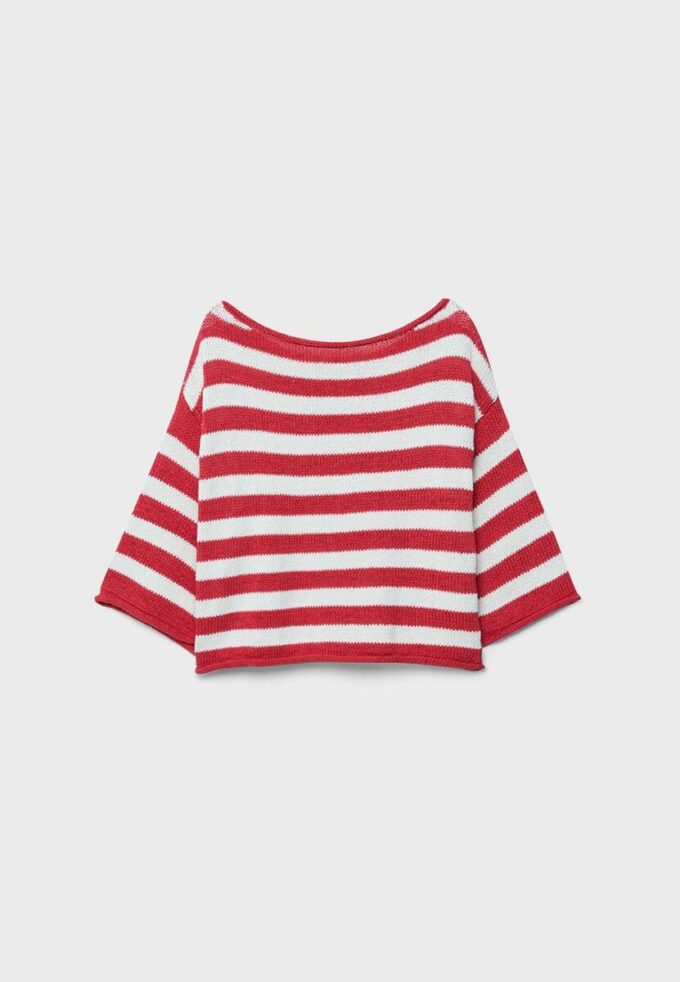 Maglione in maglia con scollo a barchetta Maglione in maglia con scollo a barchetta