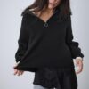 Maglione in maglia con zip