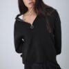 Maglione in maglia con zip