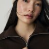 Maglione in maglia con zip Maglione in maglia con zip