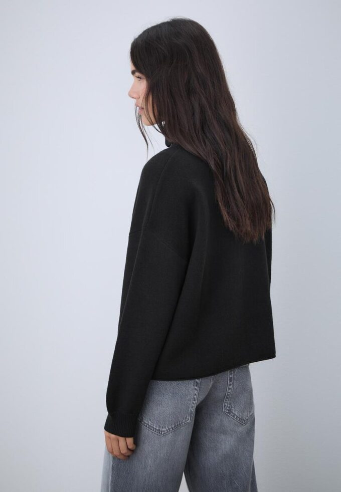 Maglione in maglia con zip