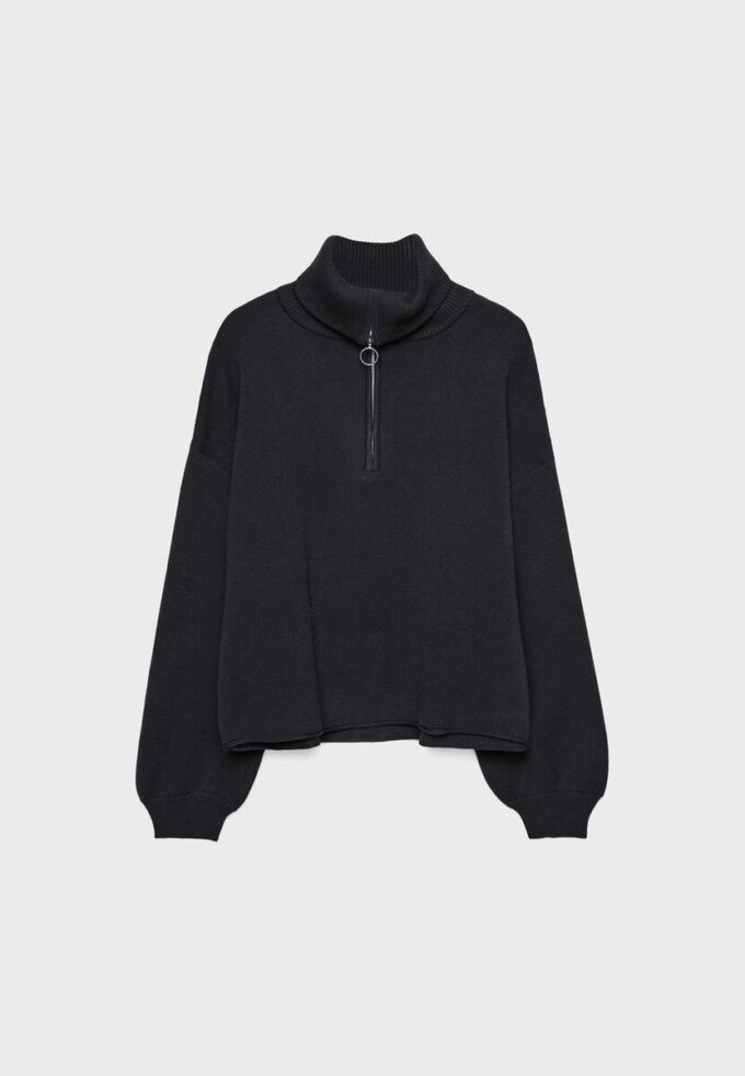 Maglione in maglia con zip
