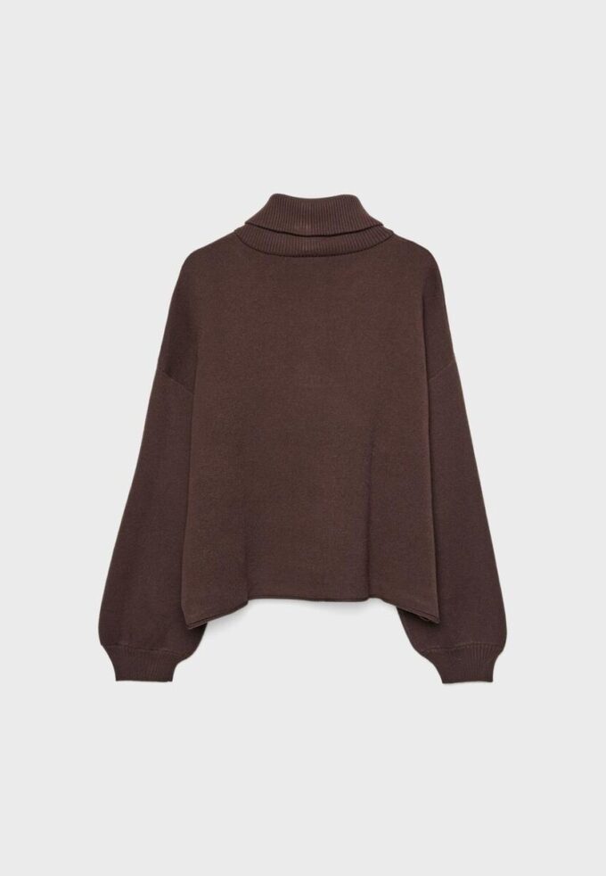 Maglione in maglia con zip Maglione in maglia con zip