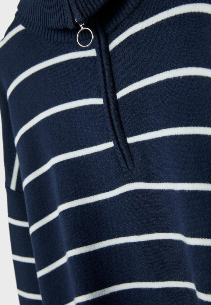 Maglione in maglia con zip Maglione in maglia con zip