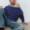 Maglione in maglia Soft Touch con scollo a barchetta Maglione in maglia Soft Touch con scollo a barchetta