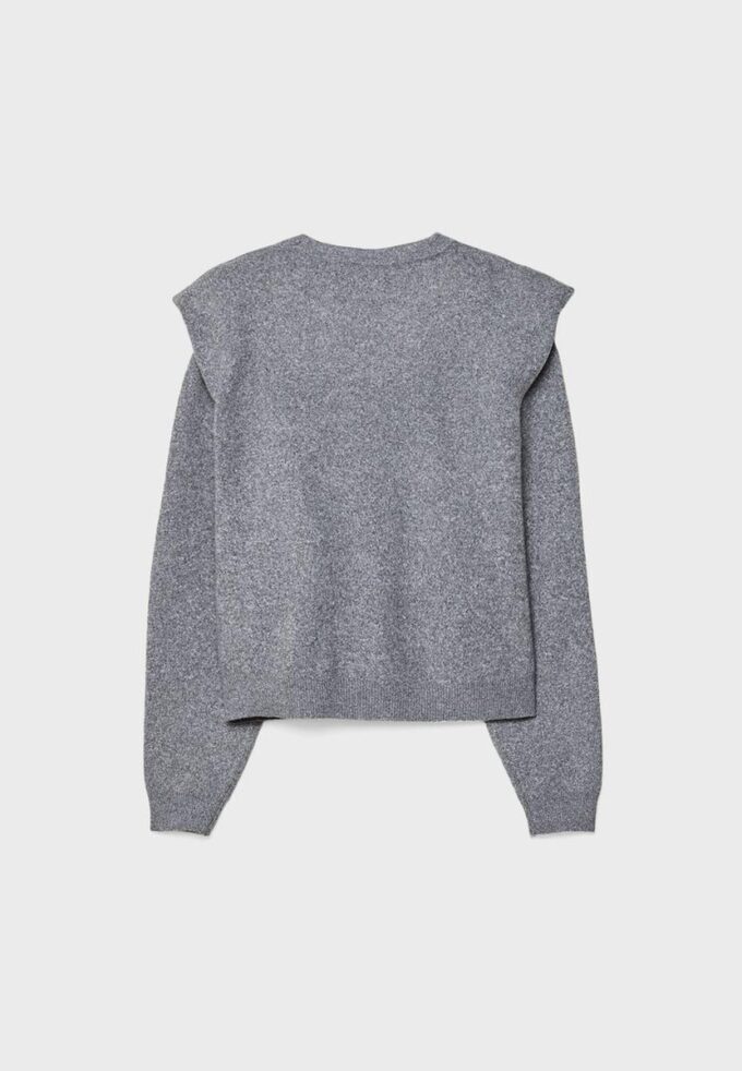 Maglione lavorato a maglia con spalle imbottite