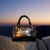 Mini borsa a tracolla con effetto cocco