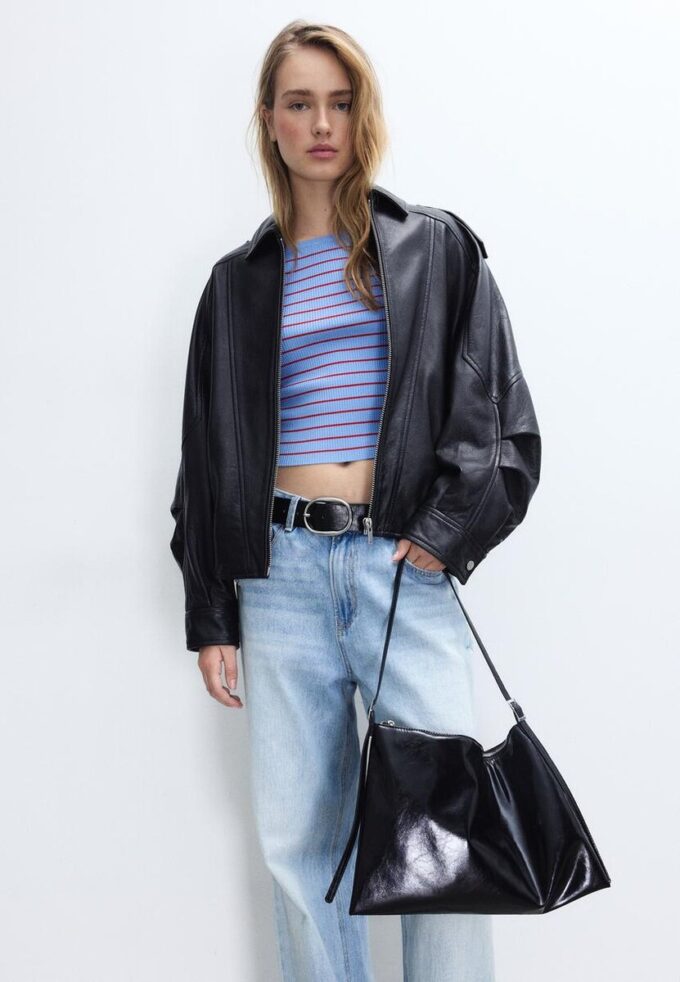 Mini borsa a tracolla Soft Touch con cerniere