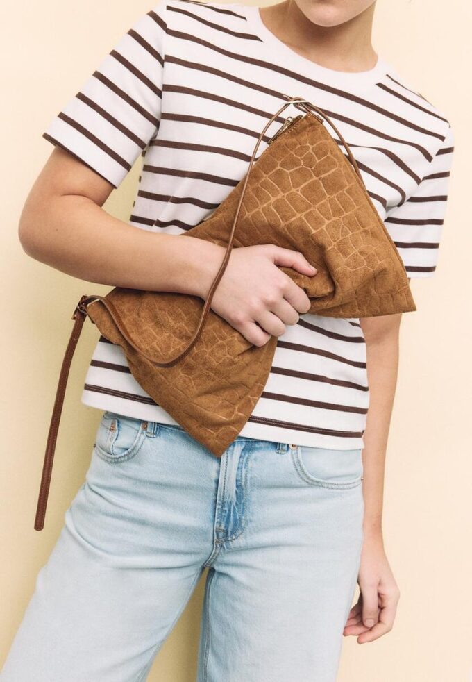 Mini borsa a tracolla Soft Touch con cerniere
