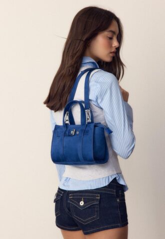 Mini borsa tote con fibbia