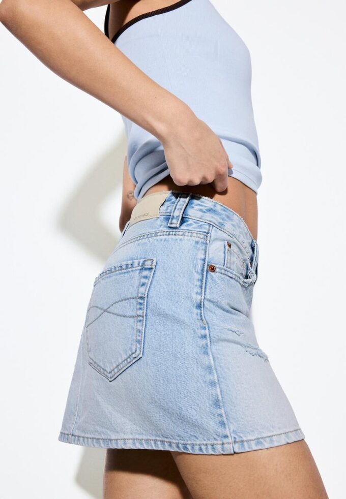 Mini gonna in denim D60