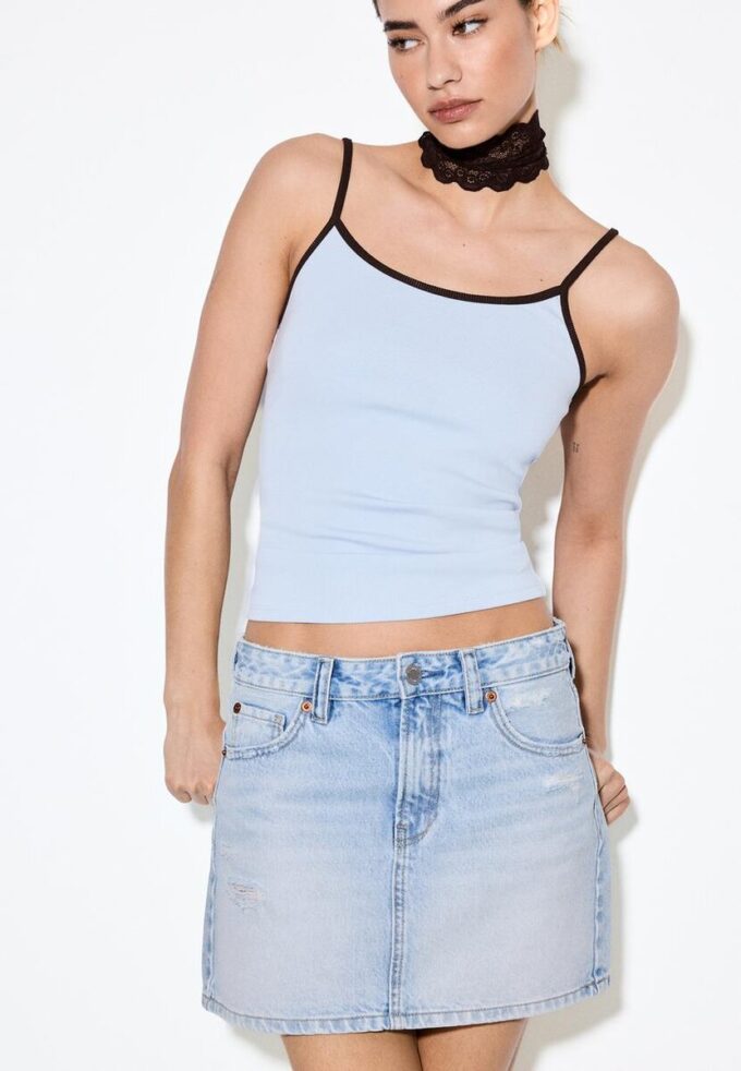 Mini gonna in denim D60