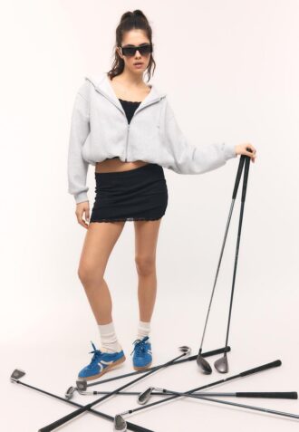 Mini Skort con bordi in pizzo