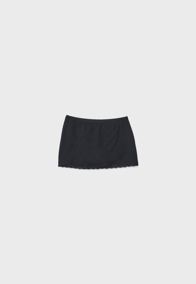 Mini Skort con bordi in pizzo