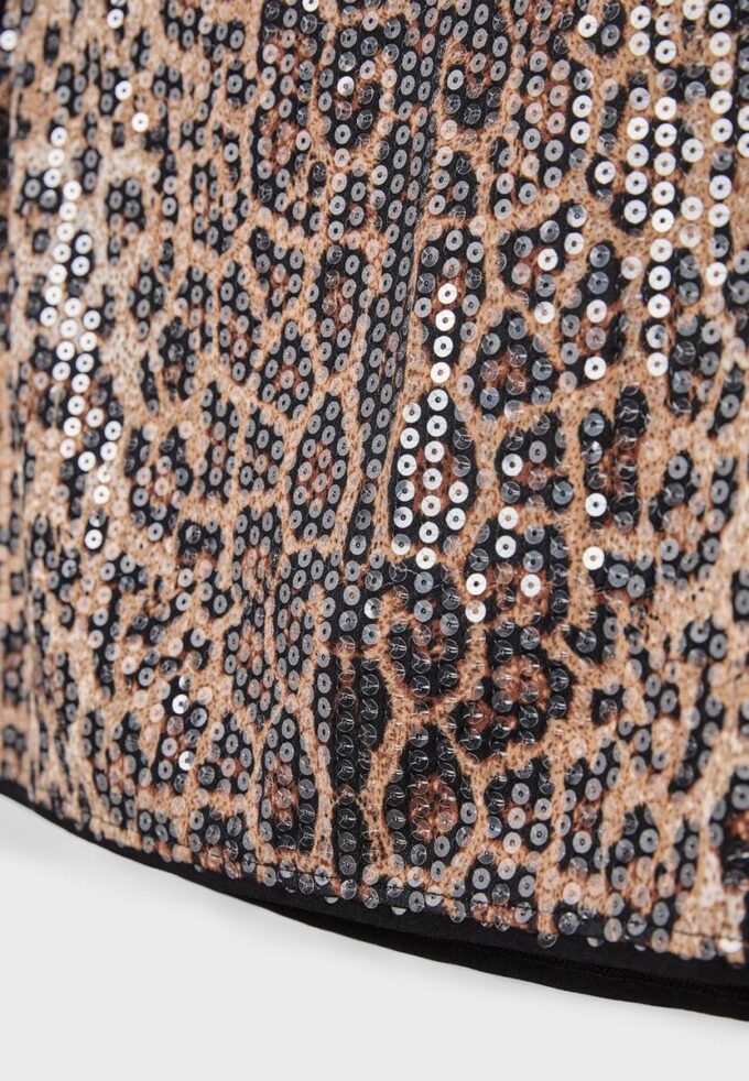 Mini Skort con paillettes animalier Mini Skort con paillettes animalier